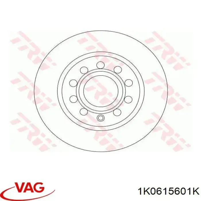 Tarcza hamulcowa tylna 1K0615601K VAG