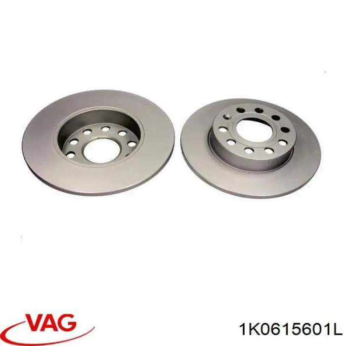 Do koszyka 1K0615601L VAG Tarcza hamulcowa tylna