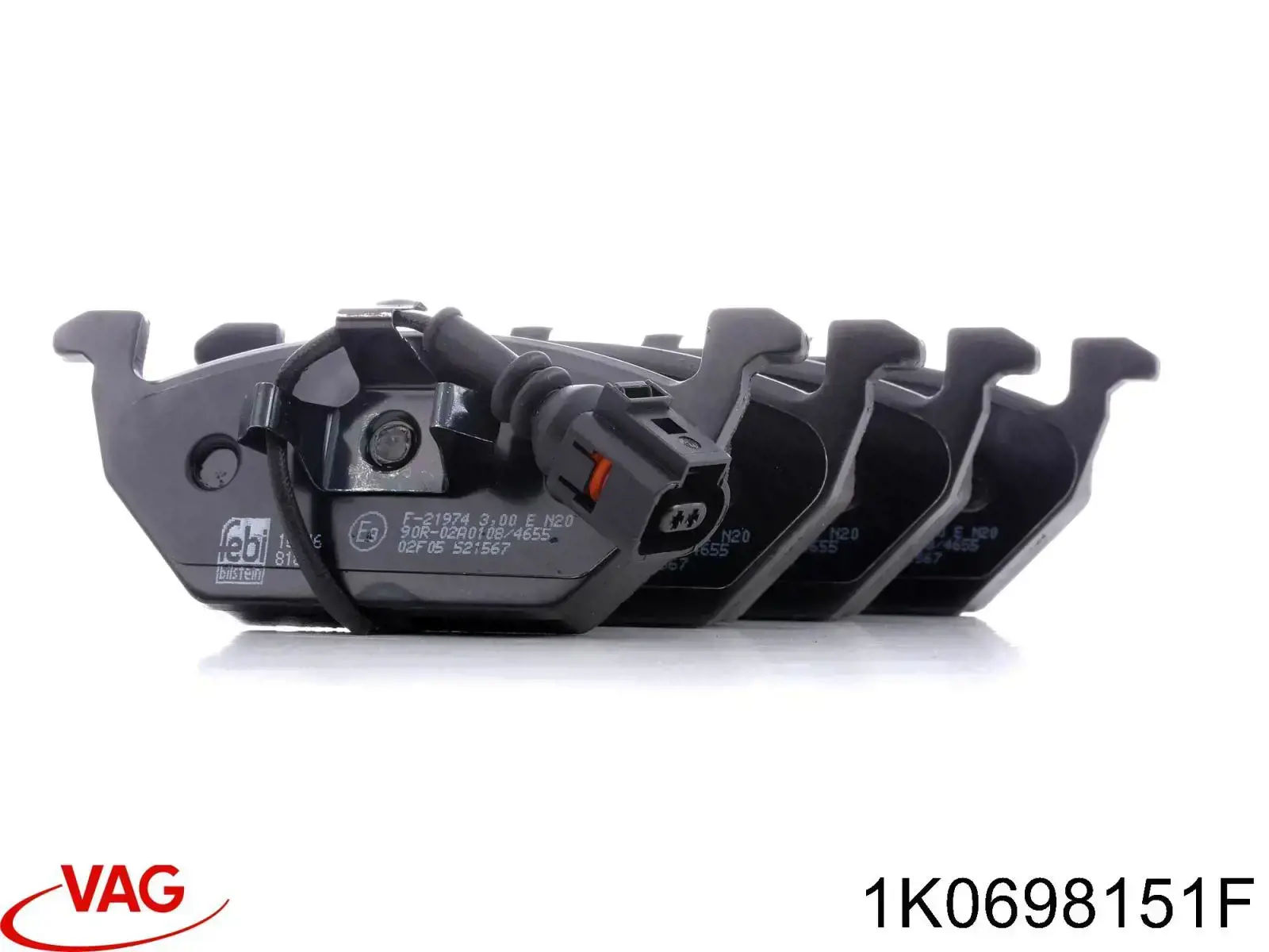 Klocki hamulcowe przednie tarczowe VAG 1K0698151F