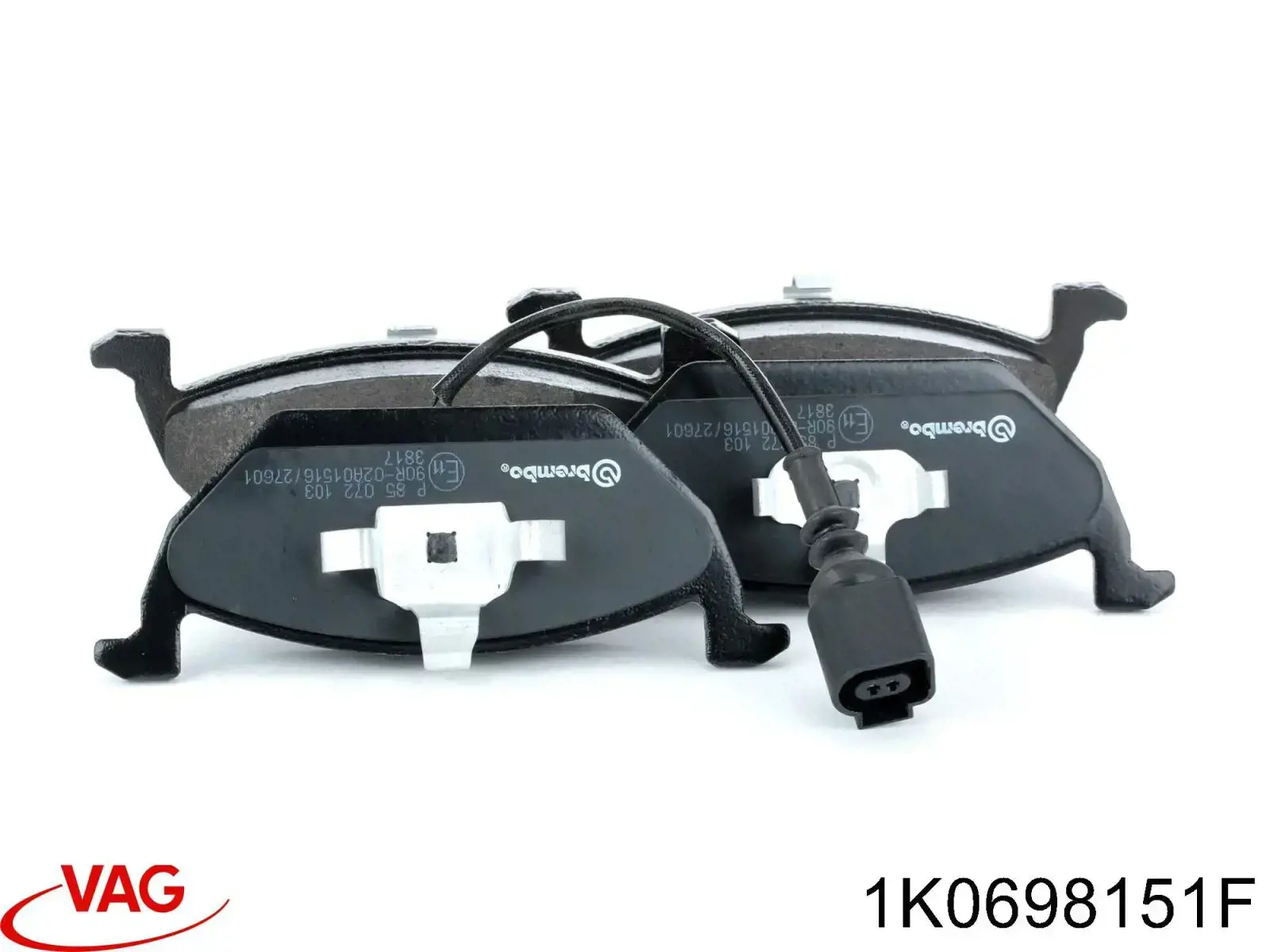 Klocki hamulcowe przednie tarczowe VAG 1K0698151F cena, od 41,50 USD