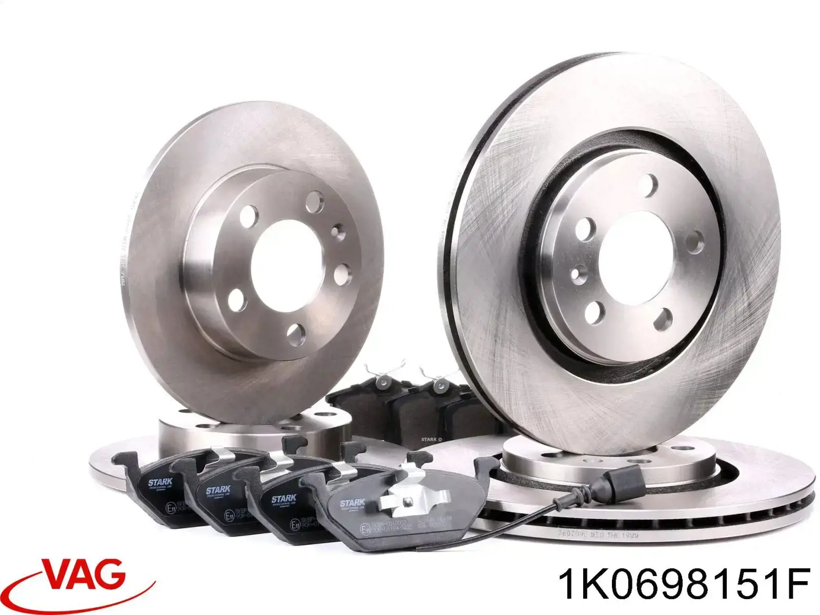 Do koszyka 1K0698151F VAG Klocki hamulcowe przednie tarczowe