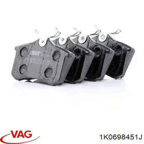 Okładziny (klocki) do hamulców tarczowych tylne VAG 1K0698451J cena, od 21,96 USD