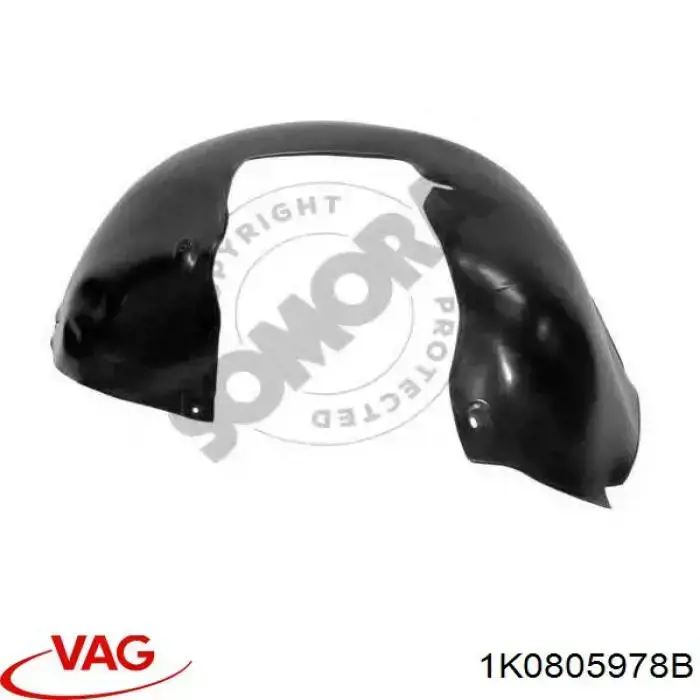 Nadkole błotnika przedniego prawe tylne VAG 1K0805978B cena, od 26,65 USD