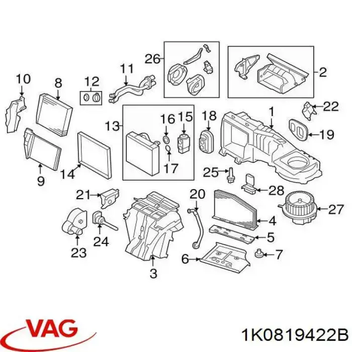 1K0819422B VAG Filtr kabiny