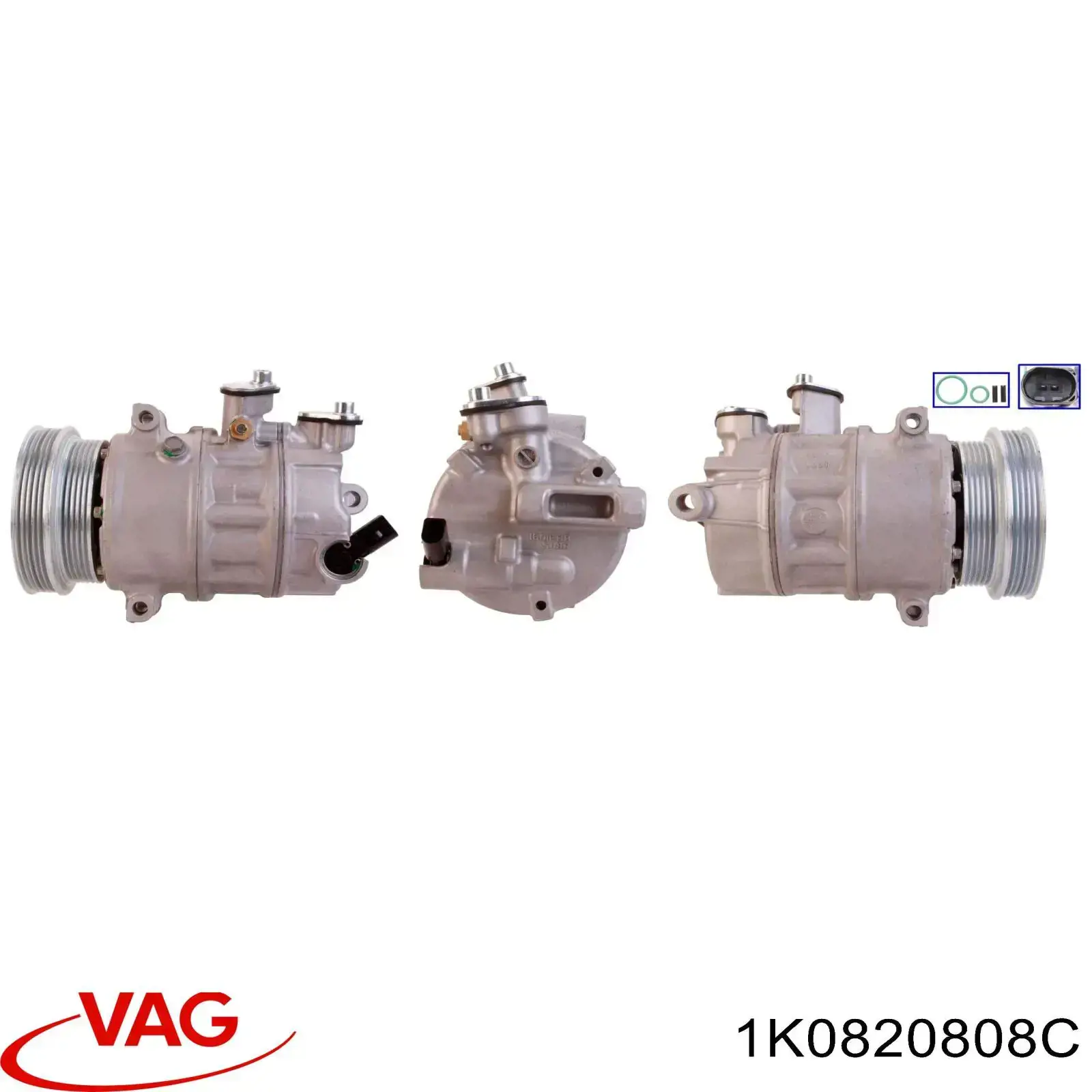 Sprężarka klimatyzacji 1K0820808C VAG