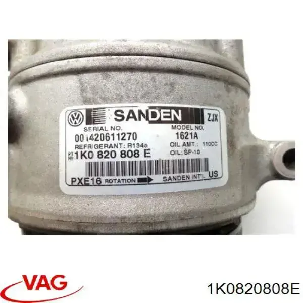 Sprężarka klimatyzacji VAG 1K0820808E cena, od 49,03 USD