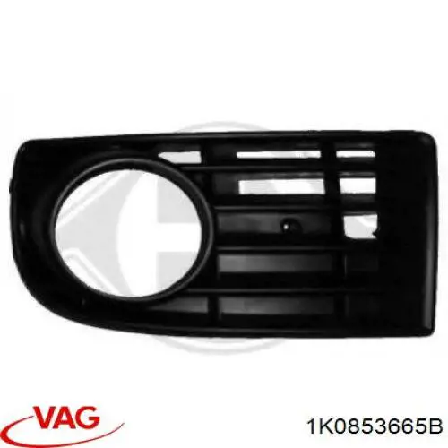 Zaślepka (kratki) lamp przeciwmgielnych zderzaka przedniego lewa VAG 1K0853665B cena, od 16,45 USD