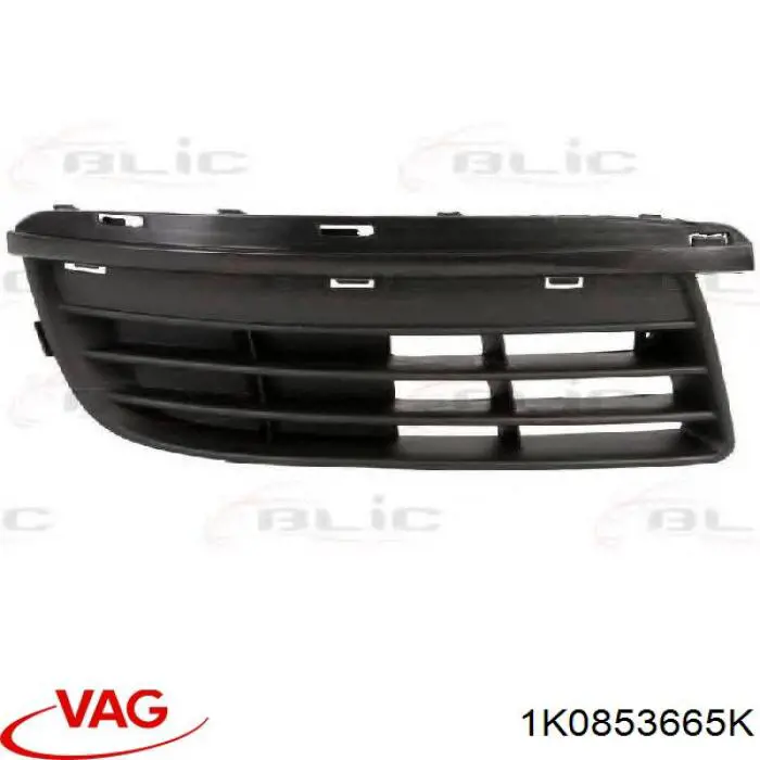 Do koszyka 1K0853665K VAG Zaślepka (kratki) lamp przeciwmgielnych zderzaka przedniego lewa