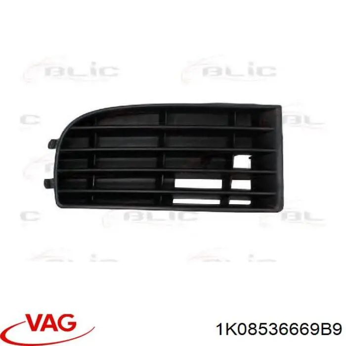 1K08536669B9 VAG Zaślepka (kratka) lamp przeciwmgielnych zderzaka przedniego prawa