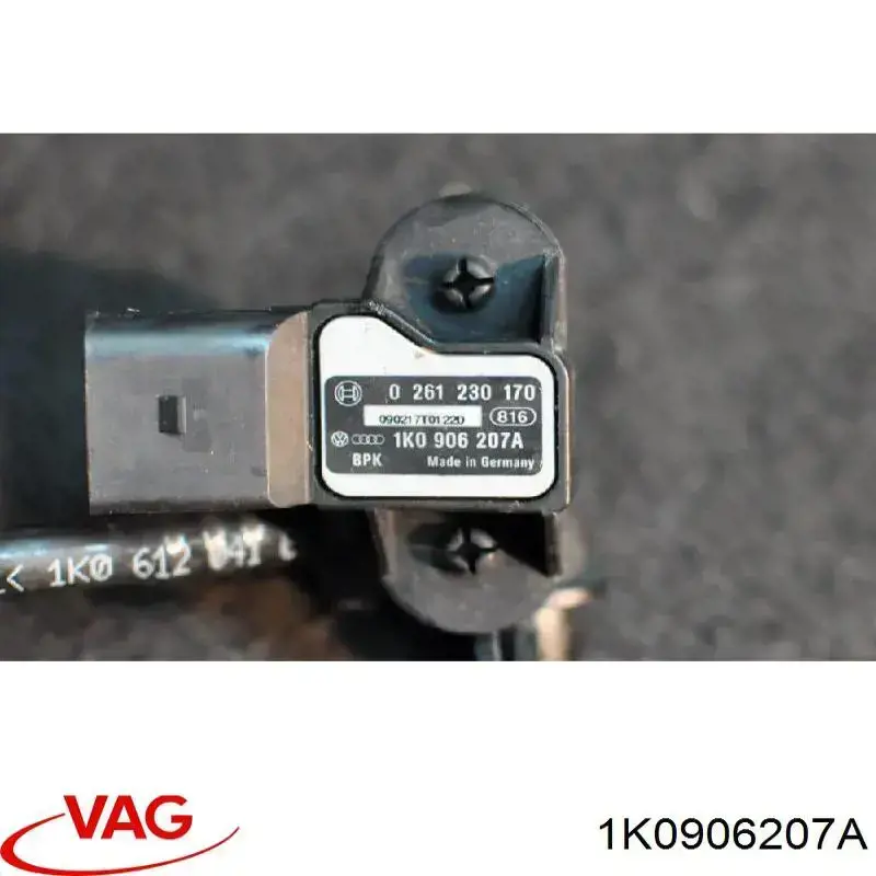 Czujnik rozrzedzenia próżniowego wspomagania hamulców VAG 1K0906207A cena, od 49,23 USD