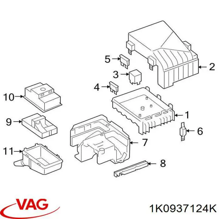 Skrzynka bezpieczników VAG 1K0937124K