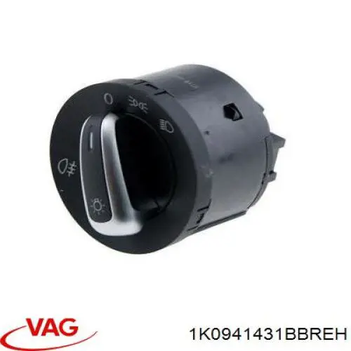 1K0941431BBREH VAG Przełącznik światła reflektorów na "torpedo"