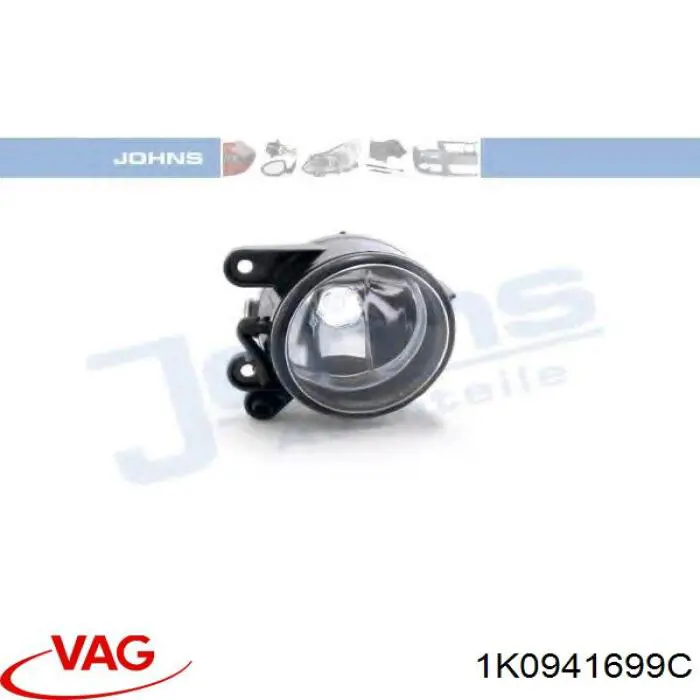 Lampa przeciwmgielna lewa VAG 1K0941699C cena, od 53,25 USD