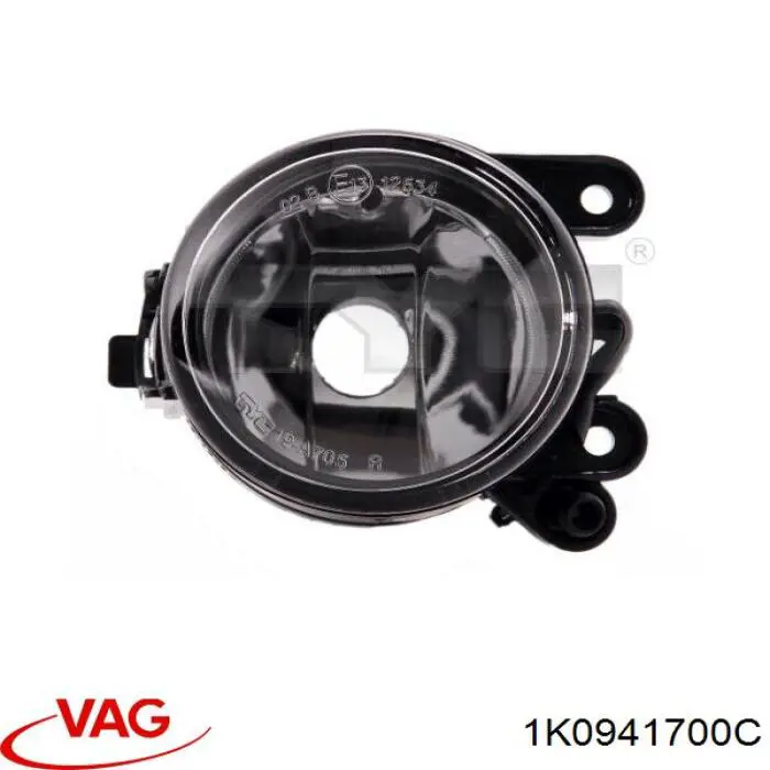 Lampa przeciwmgielna prawa VAG 1K0941700C cena, od 58,35 USD
