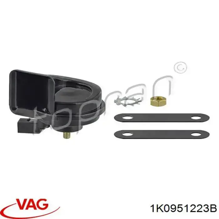 Sygnał dźwiękowy (klakson) VAG 1K0951223B cena, od 20,01 USD