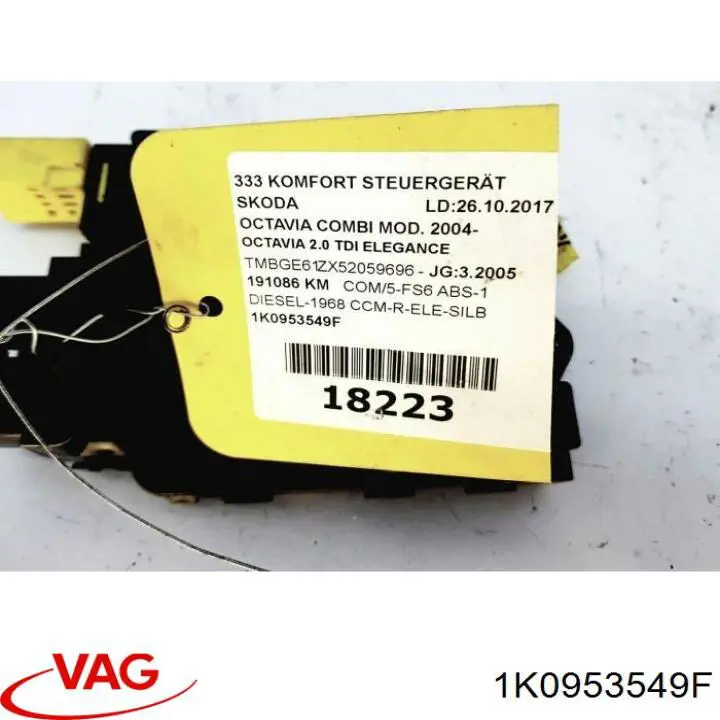Do koszyka 1K0953549F VAG Sterownik tempomatu