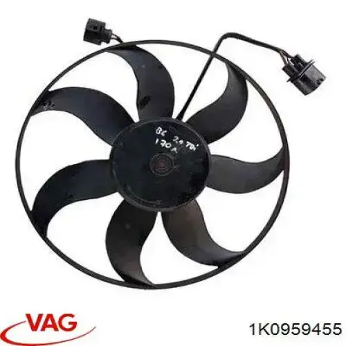 Dyfuzor chłodnicy, w komplecie z silnikiem i wirnikiem VAG 1K0959455 cena, od 116,44 USD