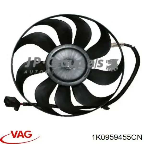 Wentylator elektryczny układu chłodzenia, kompletny (silnik+wirnik) lewy VAG 1K0959455CN cena, od 105,99 USD