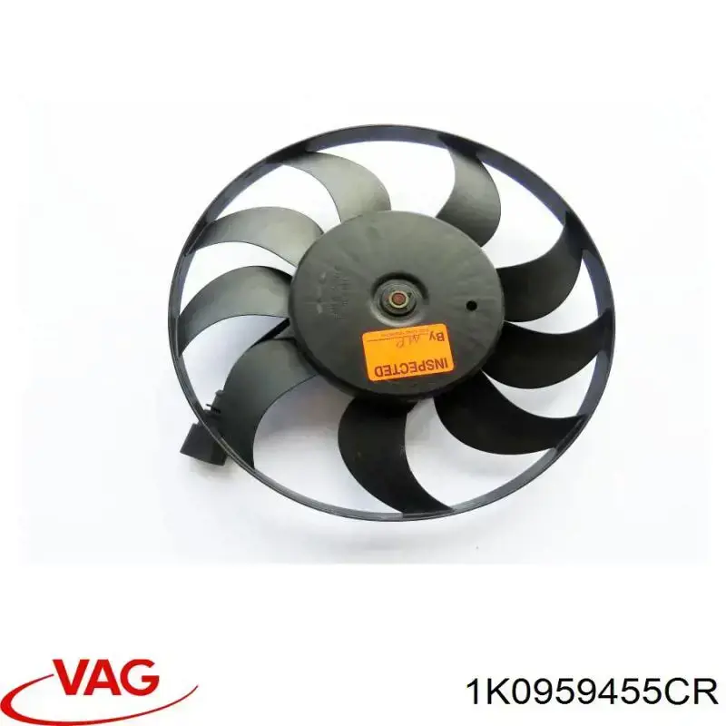 1K0959455CR VAG Wentylator elektryczny układu chłodzenia, kompletny (silnik+wirnik) prawy