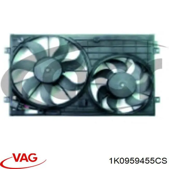 Wentylator elektryczny układu chłodzenia, kompletny (silnik+wirnik) lewy VAG 1K0959455CS cena, od 110,67 USD