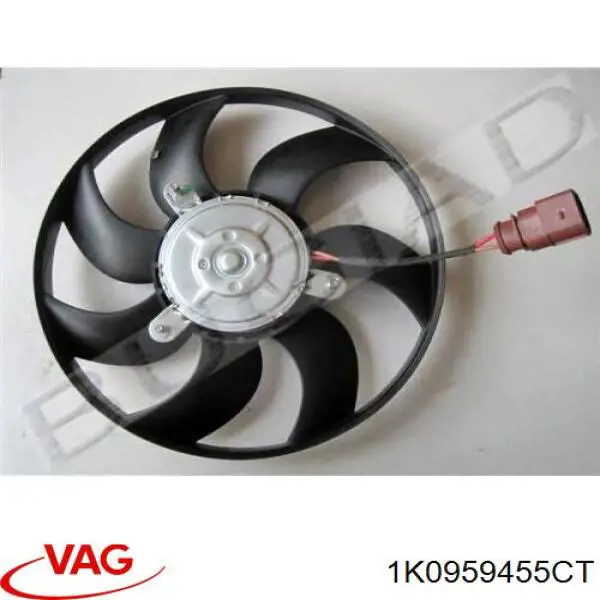 1K0959455CT VAG Wentylator elektryczny układu chłodzenia, kompletny (silnik+wirnik) prawy