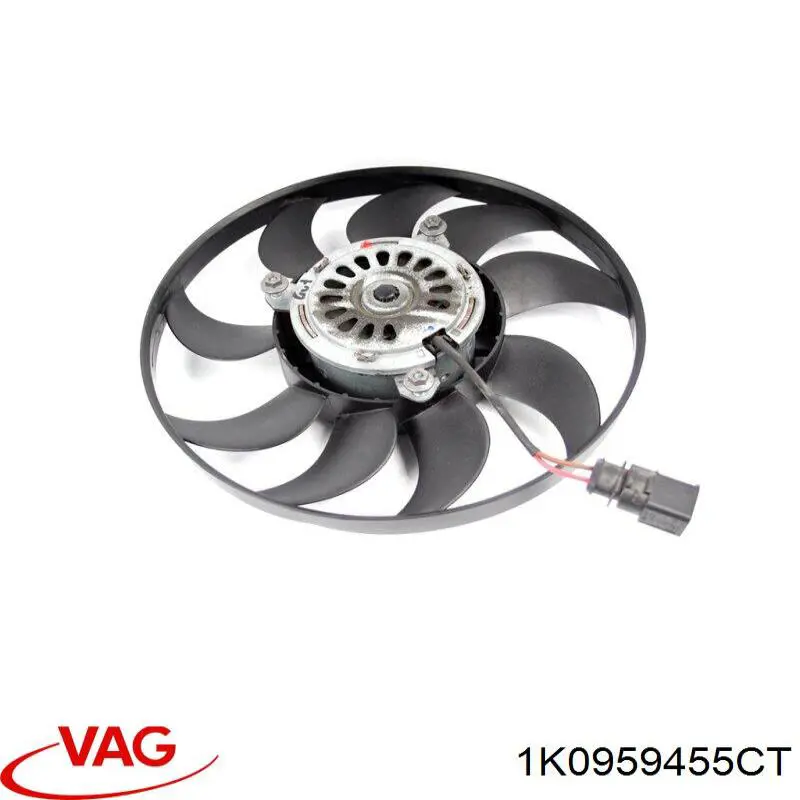 Wentylator elektryczny układu chłodzenia, kompletny (silnik+wirnik) prawy VAG 1K0959455CT cena, od 61,49 USD