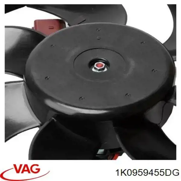 1K0959455DG VAG Wentylator elektryczny układu chłodzenia, kompletny (silnik+wirnik) prawy