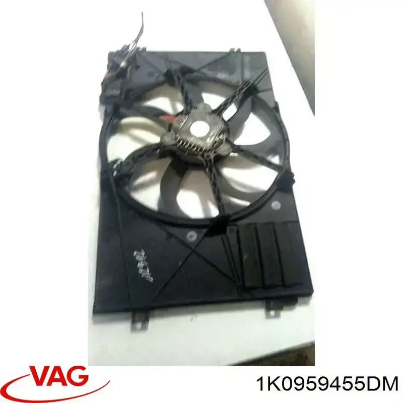 1K0959455DM VAG Wentylator elektryczny układu chłodzenia, kompletny (silnik+wirnik) lewy