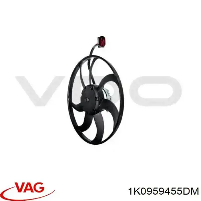 Wentylator elektryczny układu chłodzenia, kompletny (silnik+wirnik) lewy VAG 1K0959455DM cena, od 129,40 USD