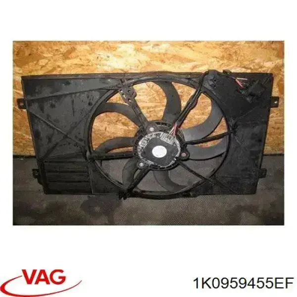 1K0959455EF VAG Wentylator elektryczny układu chłodzenia, kompletny (silnik+wirnik) lewy