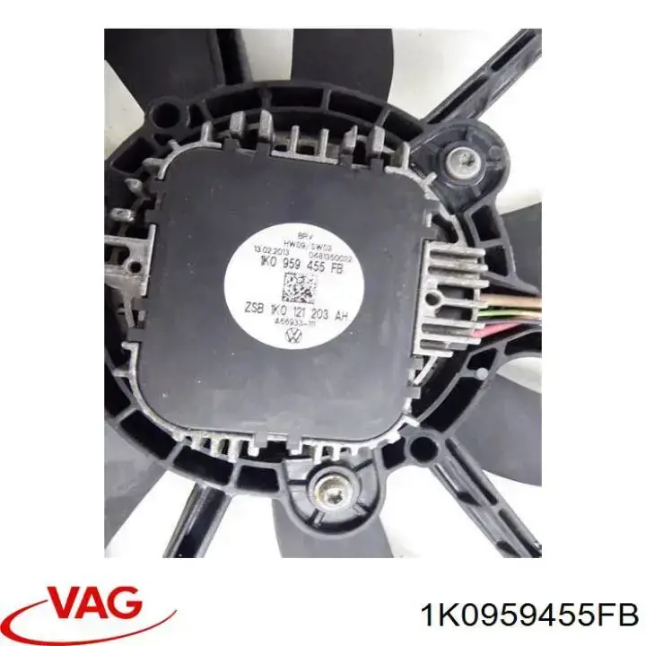 Wentylator elektryczny układu chłodzenia, kompletny (silnik+wirnik) lewy VAG 1K0959455FB cena, od 139,61 USD