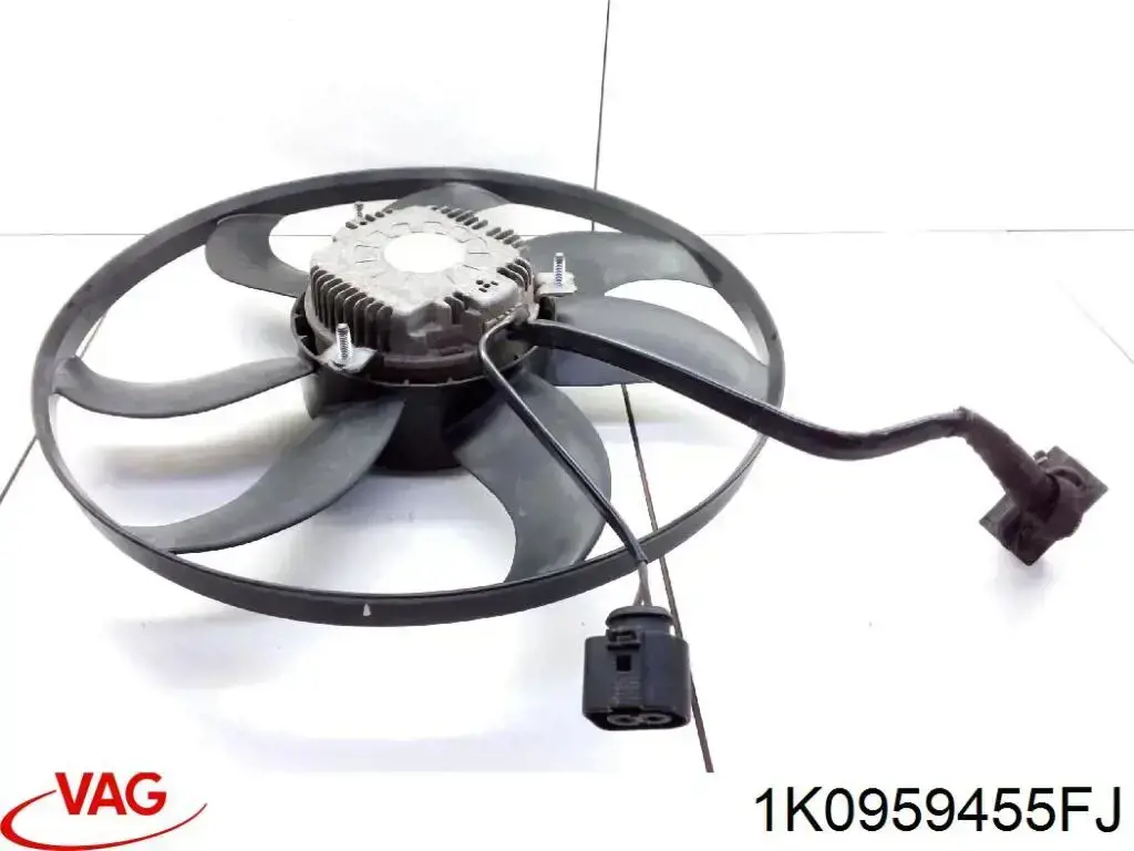Do koszyka 1K0959455FJ VAG Wentylator elektryczny układu chłodzenia, kompletny (silnik+wirnik) lewy