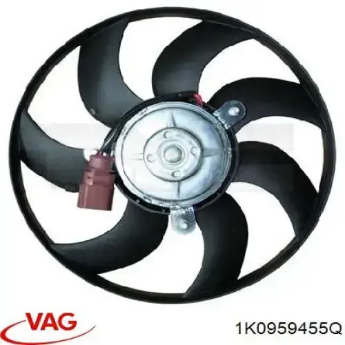 Wentylator elektryczny układu chłodzenia, kompletny (silnik+wirnik) prawy VAG 1K0959455Q cena, od 49,43 USD