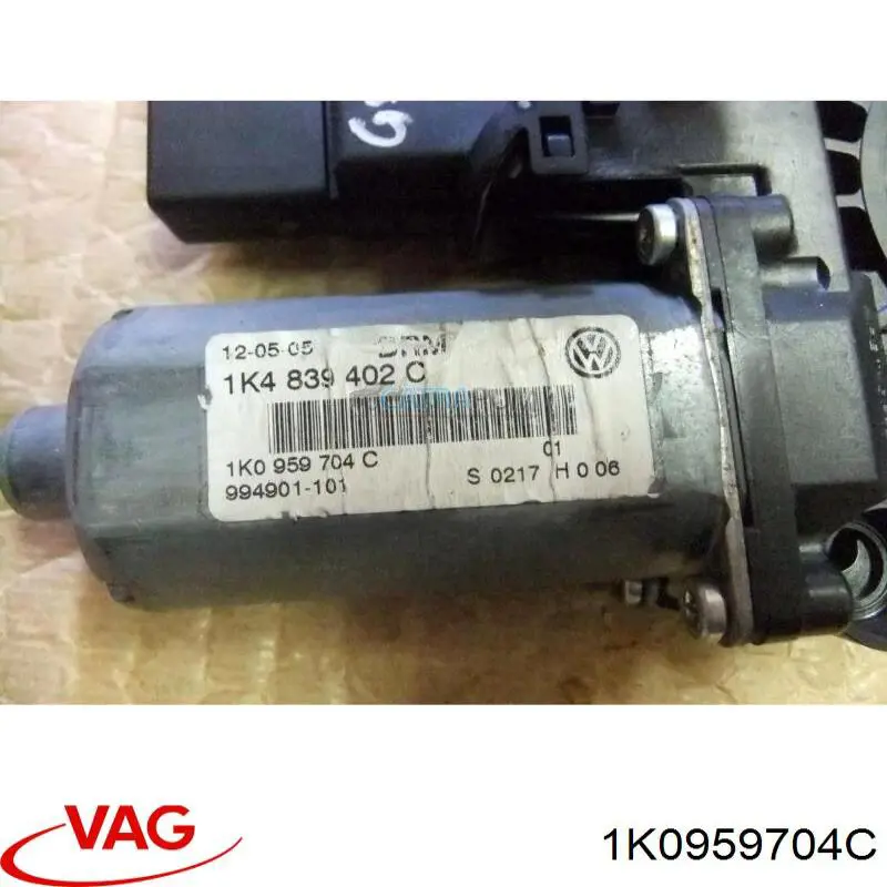 Mechanizm podnoszenia szyby drzwi tylnych prawych VAG 1K0959704C cena, od 51,32 USD