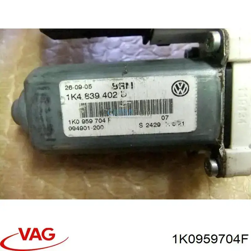 1K0959704F VAG Silniczek podnnośnika szyby drzwi tylnych prawych