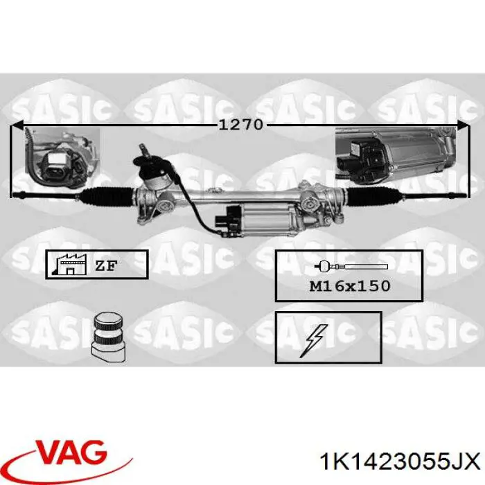 1K1423055JX VAG listwa kierownicza (maglownica)