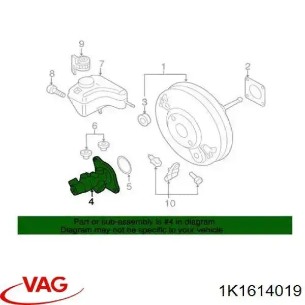 1K1614019 VAG główny cylinder hamulców