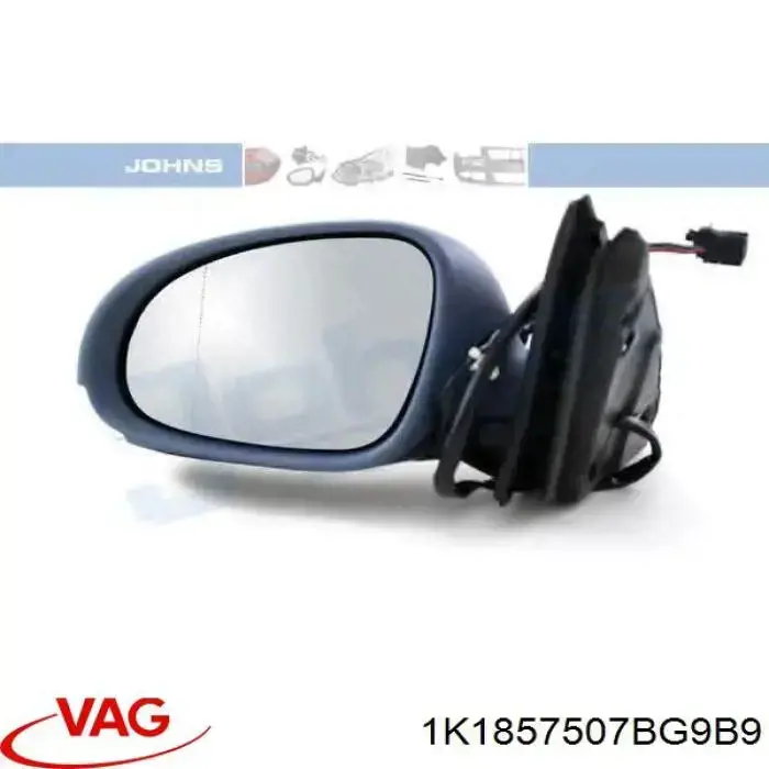 1K1857507BG9B9 VAG Lusterko wsteczne lewe