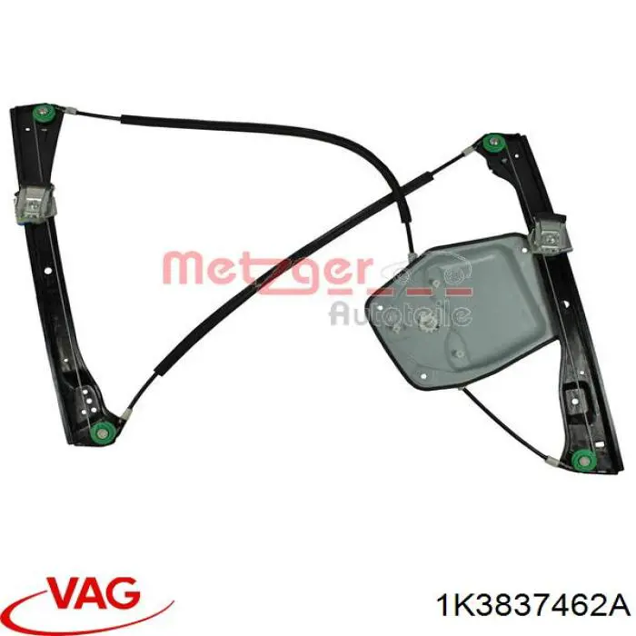 Do koszyka 1K3837462A VAG Mechanizm podnoszenia szyby drzwi przednich prawych