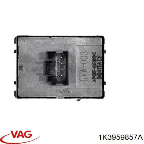 Do koszyka 1K3959857A VAG Panel przyciskowy sterowania podnośnikiem szyby przedni lewy