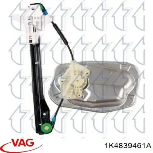 Do koszyka 1K4839461A VAG Mechanizm podnoszenia szyby drzwi tylnych lewych