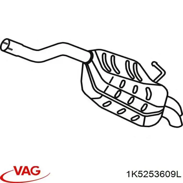 Do koszyka 1K5253609L VAG Tłumik, tylna część