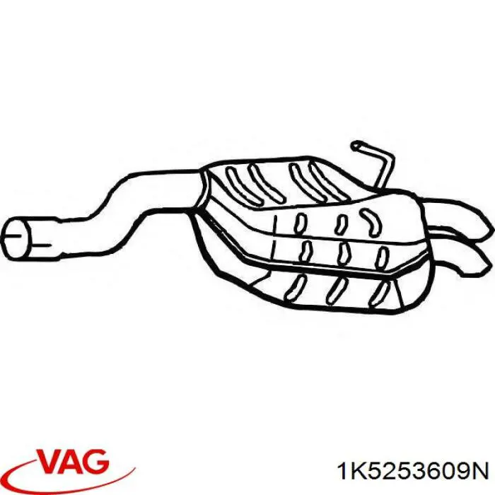 Do koszyka 1K5253609N VAG Tłumik, tylna część