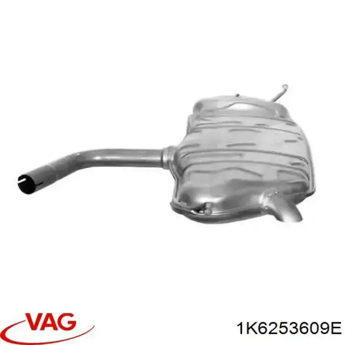 Do koszyka 1K6253609E VAG Tłumik, tylna część