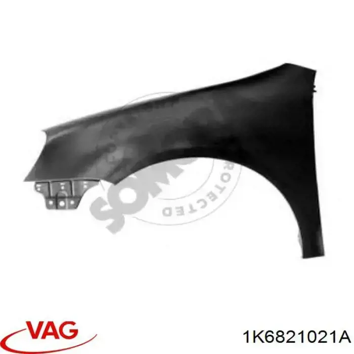 Błotnik przedni lewy VAG 1K6821021A cena, od 91,18 USD