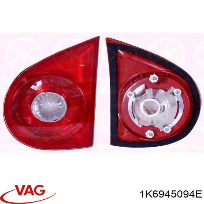 Lampa zespolona tylna prawa wewnętrzna VAG 1K6945094E cena, od 40,86 USD