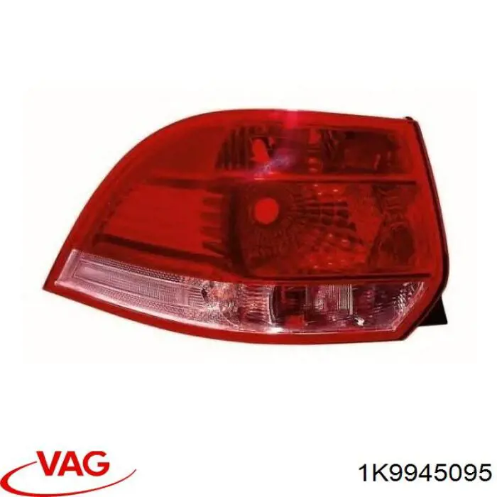 Lampa zespolona tylna lewa VAG 1K9945095 cena, od 87,35 USD