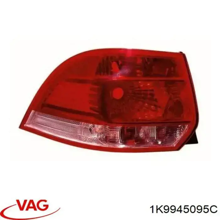 1K9945095C VAG Lampa zespolona tylna lewa