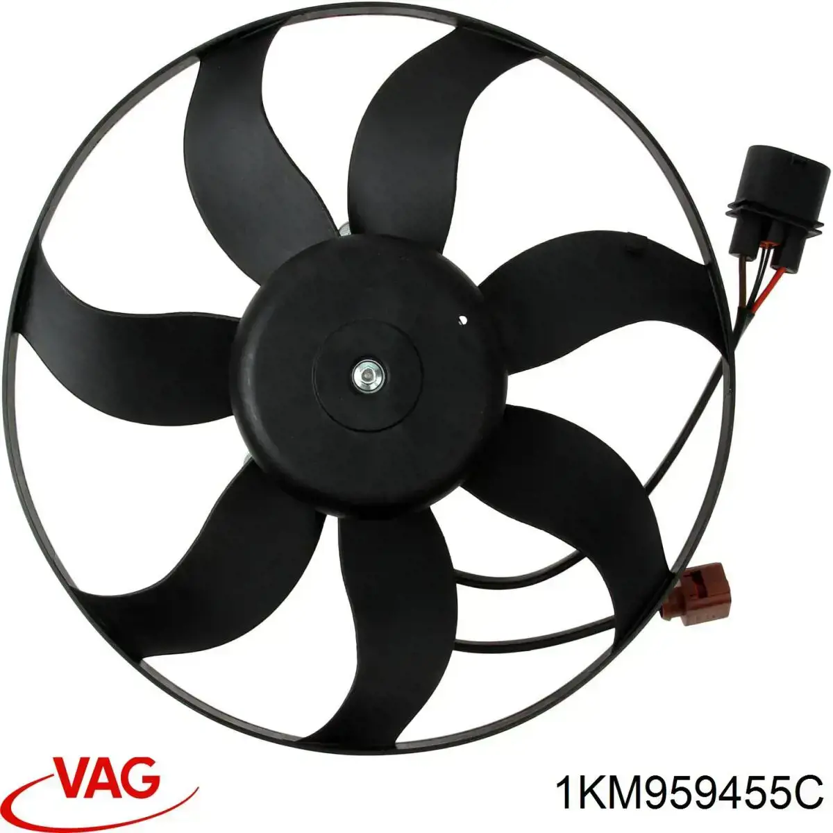 1KM959455C VAG Wentylator elektryczny układu chłodzenia, kompletny (silnik+wirnik) lewy