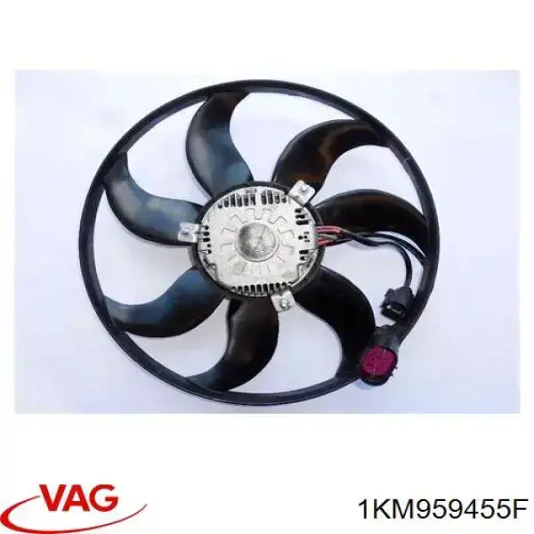 Wentylator elektryczny układu chłodzenia kompletny (silnik+wirnik) VAG 1KM959455A cena, od 307,37 USD